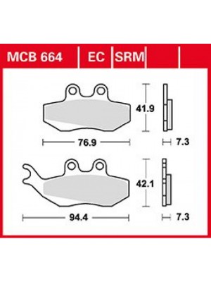 STABDŽIŲ TRINKELĖS TRW MCB664SRM